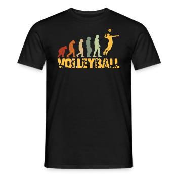 Evolution Volleyball Ball Volleyballer Vintage - Männer T-Shirt - Schwarz - Vorne - AI Model Male 178 light (178cm)