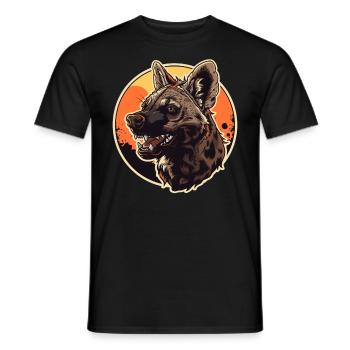 Loups d’Aardwolf - T-shirt homme - noir - Devant - AI Model Male 178 light (178cm)