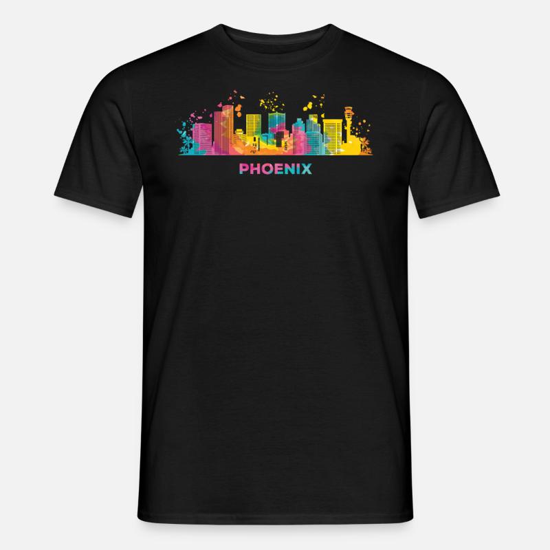 Phoenicians Skyline Phoenix - Männer T-Shirt - Schwarz