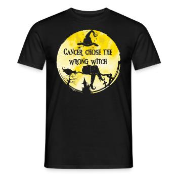 Cancer Witch Yellow Sarcoma Bone Cancer - Men's T-Shirt - black - Front - AI Model Male 178 light (178cm)