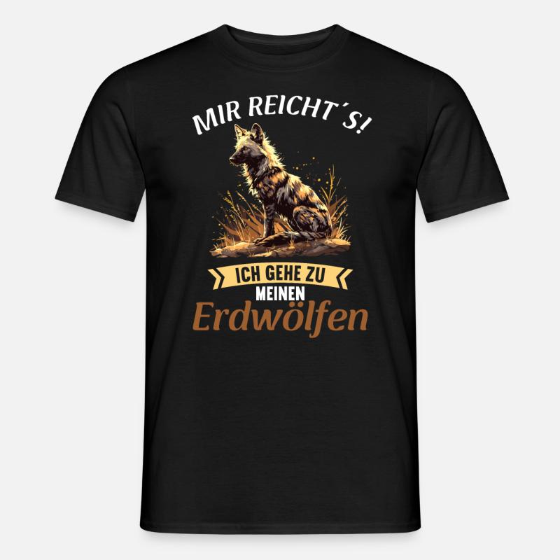 Loups d’Aardwolf - T-shirt homme - noir