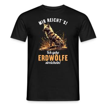 Erdwölfe Erdwolf - Männer T-Shirt - Schwarz - Vorne - AI Model Male 178 light (178cm)