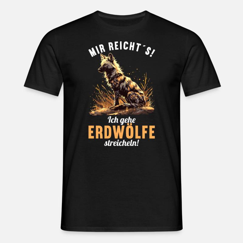 Erdwölfe Erdwolf - Männer T-Shirt - Schwarz