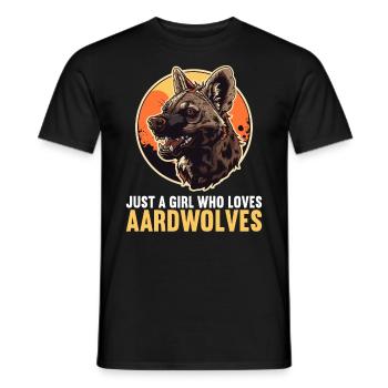 Loups d’Aardwolf - T-shirt homme - noir - Devant - AI Model Male 178 light (178cm)