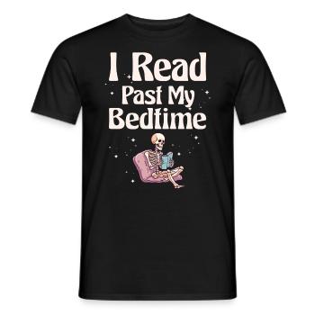 Ich Lese Nach Der Schlafenszeit Skelett - Männer T-Shirt - Schwarz - Vorne - AI Model Male 178 light (178cm)