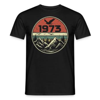 Vintage 1973 Classic 1973 retro 1973 Gift 1973 - Men's T-Shirt - black - Front - AI Model Male 178 light (178cm)