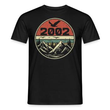 Jahrgang 2002 Klassik 2002 Retro 2002 Geschenk 2002 - Männer T-Shirt - Schwarz - Vorne - AI Model Male 178 light (178cm)