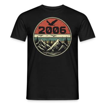 Jahrgang 2006 Klassik 2006 Retro 2006 Geschenk 2006 - Männer T-Shirt - Schwarz - Vorne - AI Model Male 178 light (178cm)