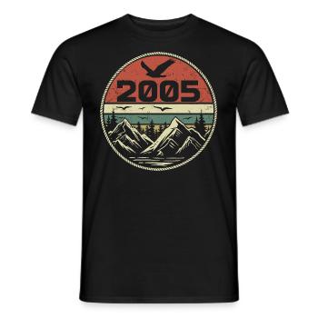 Vintage 2005 Classique 2005 rétro 2005 Cadeau 2005 - T-shirt homme - noir - Devant - AI Model Male 178 light (178cm)