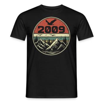 Vintage 2009 Classic 2009 Retro 2009 Gift 2009 - Men's T-Shirt - black - Front - AI Model Male 178 light (178cm)