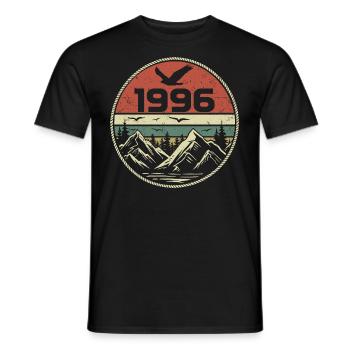 Vintage 1996 Classique 1996 rétro 1996 Cadeau 1996 - T-shirt homme - noir - Devant - AI Model Male 178 light (178cm)