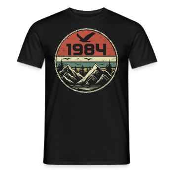 Vintage 1984 Classique 1984 rétro 1984 Cadeau 1984 - T-shirt homme - noir - Devant - AI Model Male 178 light (178cm)