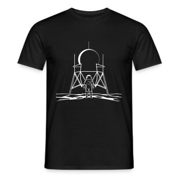 Mondlandung Erlebnis Für Weltraumfans - Männer T-Shirt - Schwarz - Vorne - AI Model Male 178 light (178cm)