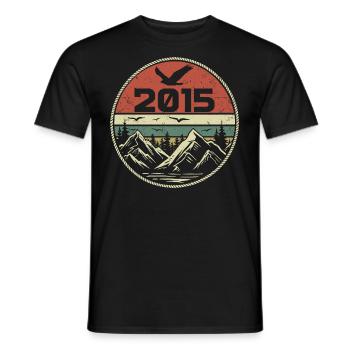 Vintage 2015 Classic 2015 Retro 2015 Gift 2015 - Men's T-Shirt - black - Front - AI Model Male 178 light (178cm)
