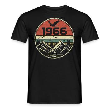 Vintage 1966 Classic 1966 Retro 1966 Gift 1966 - Men's T-Shirt - black - Front - AI Model Male 178 light (178cm)
