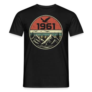 Vintage 1961 Classique 1961 rétro 1961 Cadeau 1961 - T-shirt homme - noir - Devant - AI Model Male 178 light (178cm)
