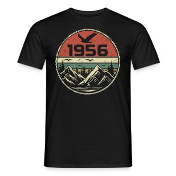 Vintage 1956 Classic 1956 Retro 1956 Gift 1956 - Men's T-Shirt - black - Front - AI Model Male 178 light (178cm)