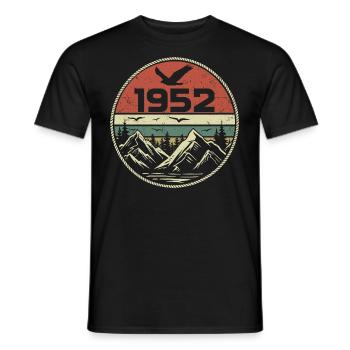Jahrgang 1952 Klassisch 1952 Retro 1952 Geschenk 1952 - Männer T-Shirt - Schwarz - Vorne - AI Model Male 178 light (178cm)