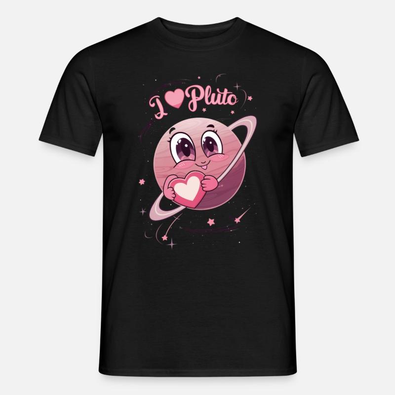 Ich Liebe Den Zwergplaneten Pluto - Männer T-Shirt - Schwarz