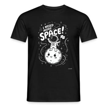 J’ai besoin de plus d’astronaute spatial sur la Lune - T-shirt homme - noir - Devant - AI Model Male 178 light (178cm)