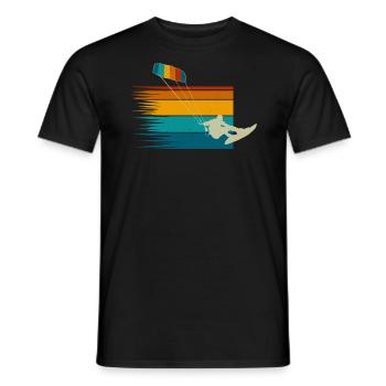 Kitesurf Kiteboard Kitesurfing Vintage Kitesurfer - T-shirt homme - noir - Devant - AI Model Male 178 light (178cm)