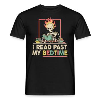 Ich Lese Nach Der Schlafenszeit Skelett - Männer T-Shirt - Schwarz - Vorne - AI Model Male 178 light (178cm)