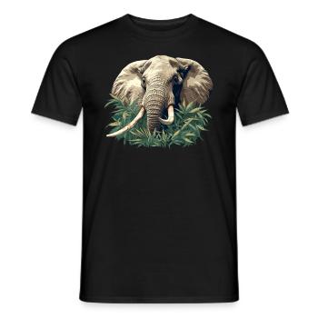Elephant Elephant - Men's T-Shirt - black - Front - AI Model Male 178 light (178cm)