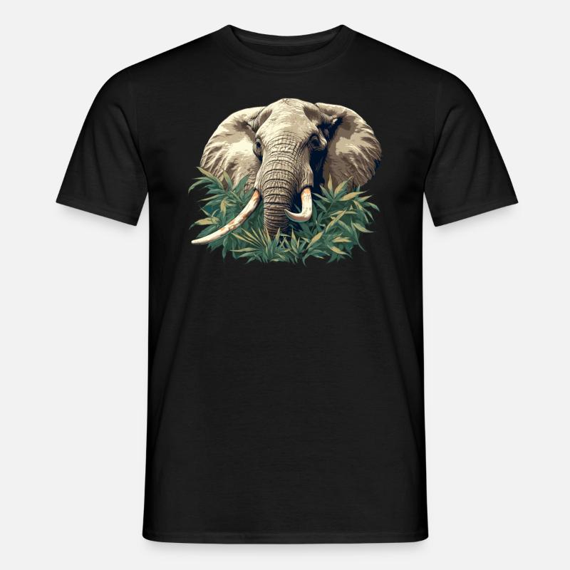 Elefanten Elefant - Männer T-Shirt - Schwarz