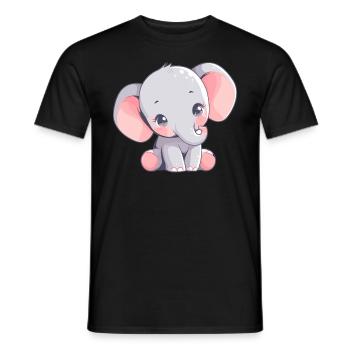 Elephant Elephant - Men's T-Shirt - black - Front - AI Model Male 178 light (178cm)
