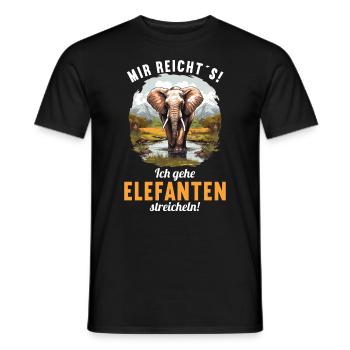 Elephant Elephant - Men's T-Shirt - black - Front - AI Model Male 178 light (178cm)