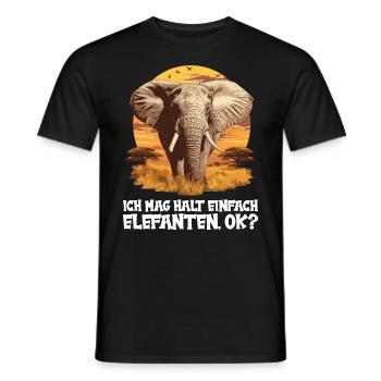 Elephant Elephant - Men's T-Shirt - black - Front - AI Model Male 178 light (178cm)