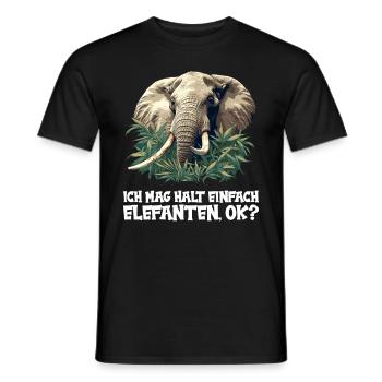 Elephant Elephant - Men's T-Shirt - black - Front - AI Model Male 178 light (178cm)