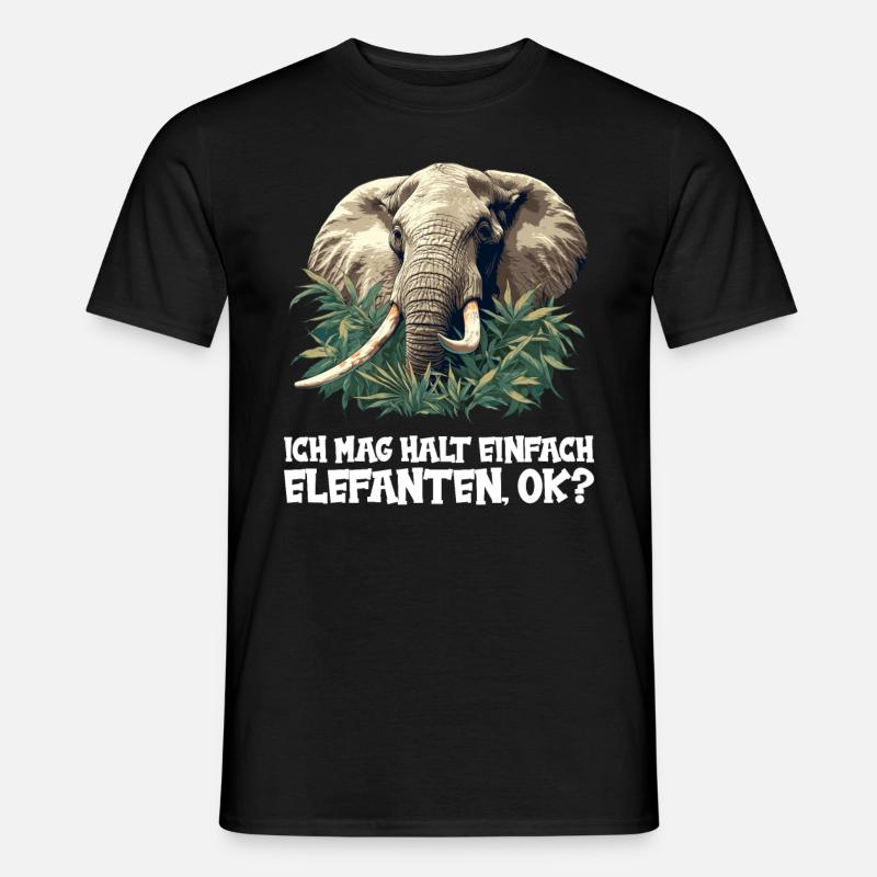 Elefanten Elefant - Männer T-Shirt - Schwarz