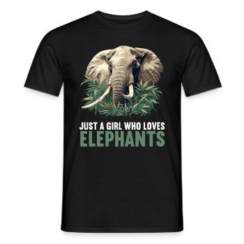 Elephant Elephant - Men's T-Shirt - black - Front - AI Model Male 178 light (178cm)