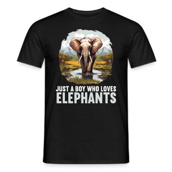 Elephant Elephant - Men's T-Shirt - black - Front - AI Model Male 178 light (178cm)