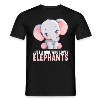 Elephant Elephant - Men's T-Shirt - black - Front - AI Model Male 178 light (178cm)
