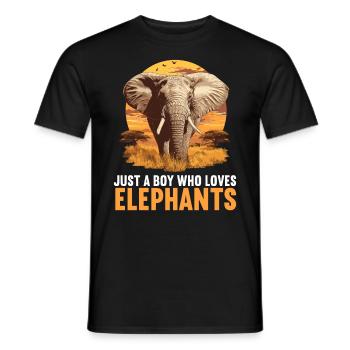 Elephant Elephant - Men's T-Shirt - black - Front - AI Model Male 178 light (178cm)