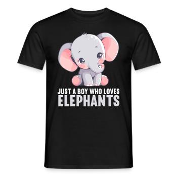 Elephant Elephant - Men's T-Shirt - black - Front - AI Model Male 178 light (178cm)