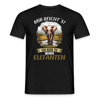 Elephant Elephant - Men's T-Shirt - black - Front - AI Model Male 178 light (178cm)