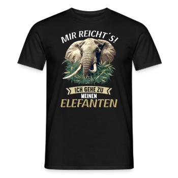 Elephant Elephant - Men's T-Shirt - black - Front - AI Model Male 178 light (178cm)