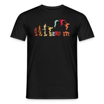 Parkour-send Freerunning Freerunner - Men's T-Shirt - black - Front - AI Model Male 178 light (178cm)