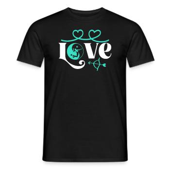 Volleyball Love Ballon de volley-ball Joueur de volley-ball - T-shirt homme - noir - Devant - AI Model Male 178 light (178cm)
