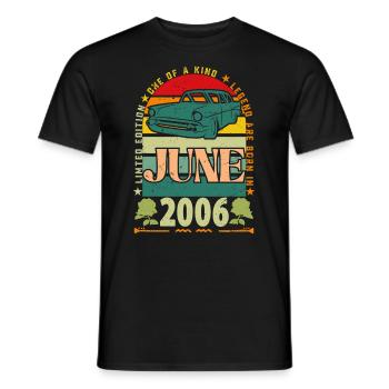 Geburtstagsgeschenk Juni 2006. Juni 2006 Juni 2006 - Männer T-Shirt - Schwarz - Vorne - AI Model Male 178 light (178cm)