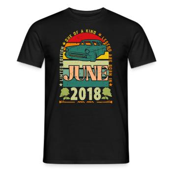 Geburtstagsgeschenk Juni 2018. Juni 2018 Juni 2018 - Männer T-Shirt - Schwarz - Vorne - AI Model Male 178 light (178cm)