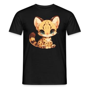 Chats dorés Chat doré - T-shirt homme - noir - Devant - AI Model Male 178 light (178cm)