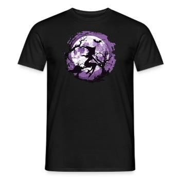 Gothic Hexen Geschenkidee okkulter lila Mond - Männer T-Shirt - Schwarz - Vorne - AI Model Male 178 light (178cm)