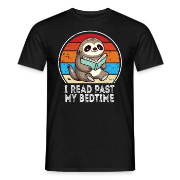 Je lis après le coucher lire paresseux - T-shirt homme - noir - Devant - AI Model Male 178 light (178cm)