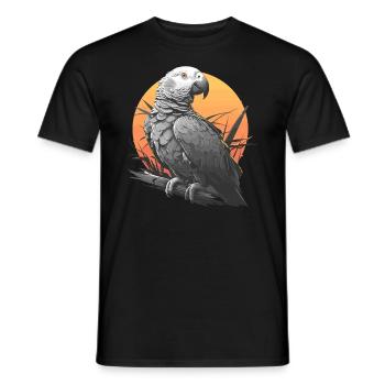 Graupapageien Graupapagei - Männer T-Shirt - Schwarz - Vorne - AI Model Male 178 light (178cm)