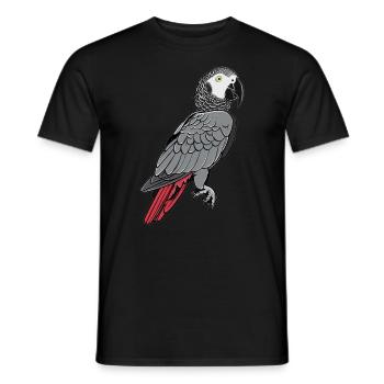 Graupapageien Graupapagei - Männer T-Shirt - Schwarz - Vorne - AI Model Male 178 light (178cm)