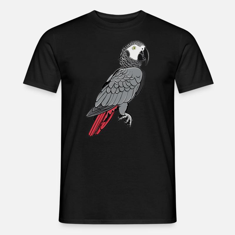 Graupapageien Graupapagei - Männer T-Shirt - Schwarz